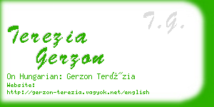 terezia gerzon business card